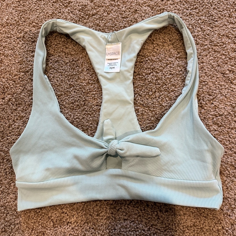 L*Space Ribbed Swim Top - Soft Green